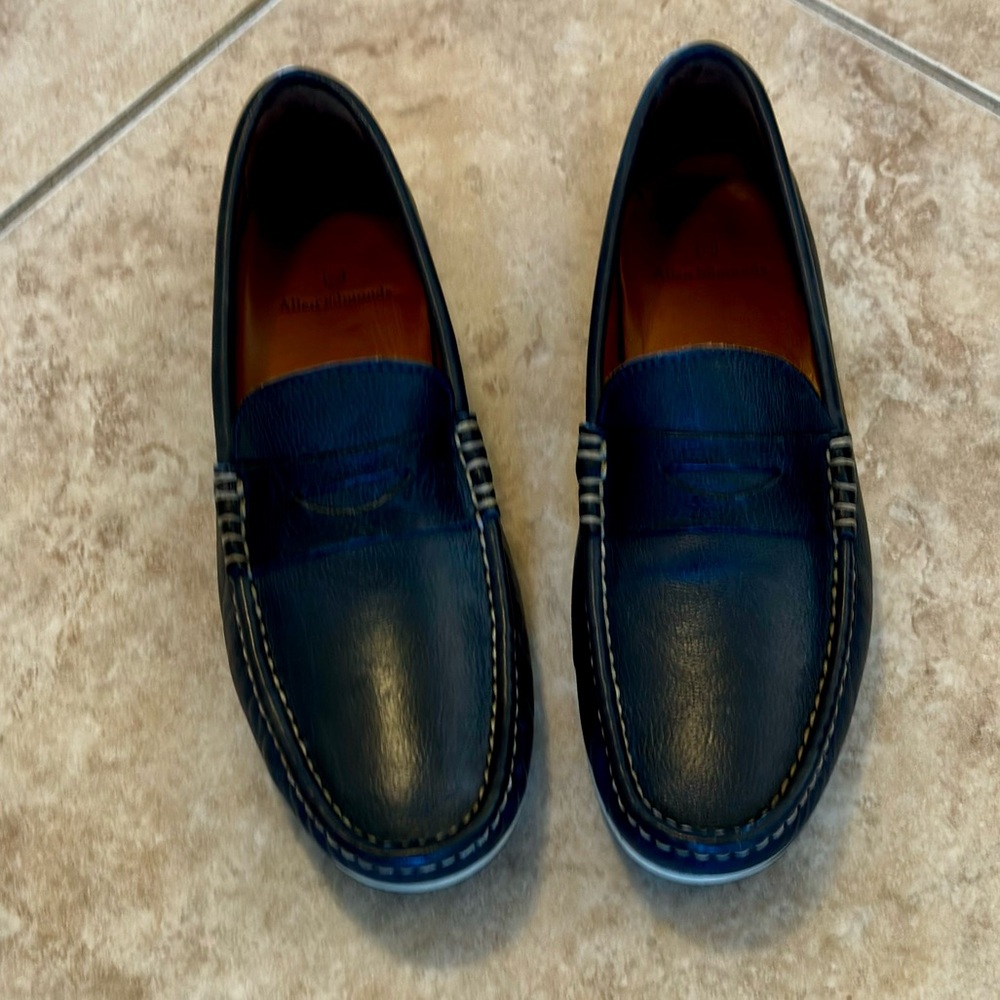 Allen Edmonds Turner Navy Blue Driving Loafers 9.5D
